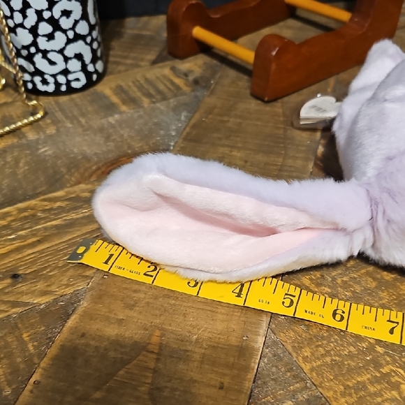 Ty "Floppity" Lavender Plush Bunny with Pink Ears - Buddies Collection - 2001 - Picture 6 of 10